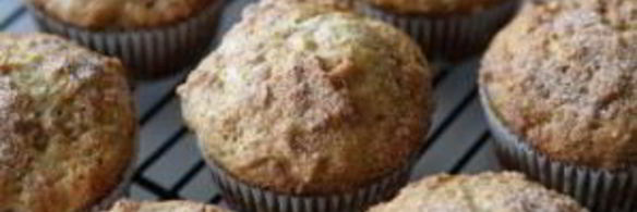 банановые маффины с медом и арахисовым маслом
