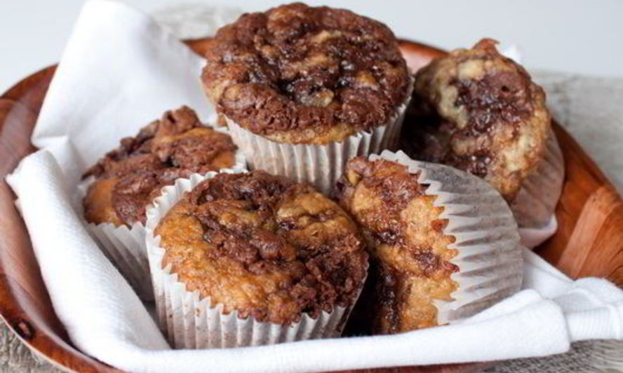 Рецепт банановых маффинов с нутеллой