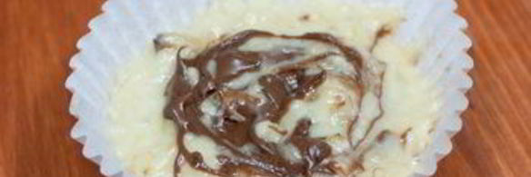 банановые маффины с нутеллой