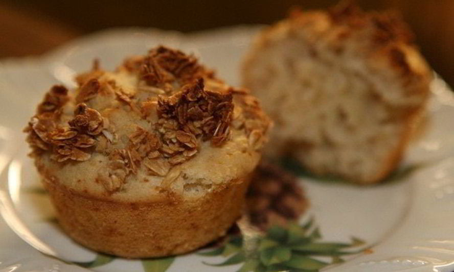 Рецепт банановых маффинов с овсяными хлопьями и медом