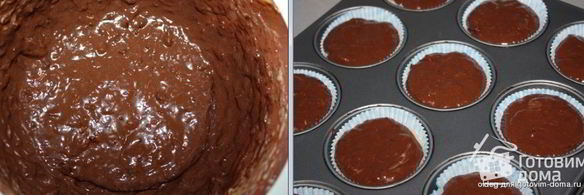 двухцветные маффины с морковью и какао