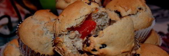 клюквенно-мармеладные маффины