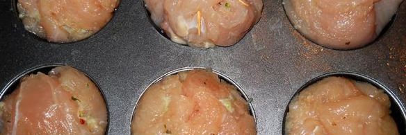 куриные маффины с брокколи и грибами