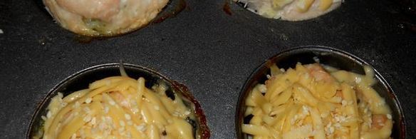 куриные маффины с брокколи и грибами