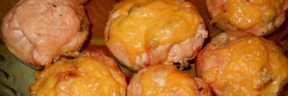 куриные маффины с брокколи и грибами