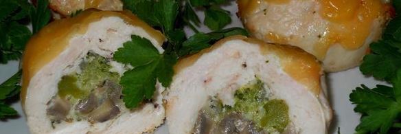 куриные маффины с брокколи и грибами
