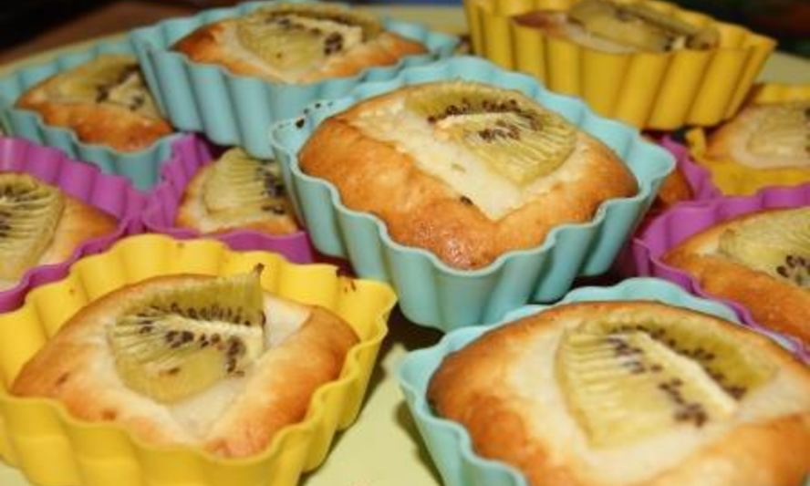 Рецепт лимонные маффины с киви