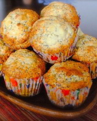 Лимонные маффины с маком