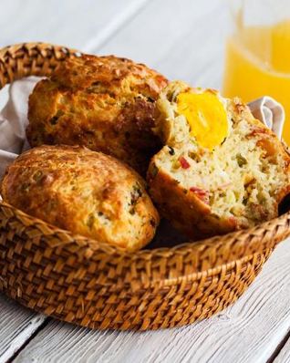 Маффины с беконом и яйцом