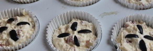 маффины с беконом