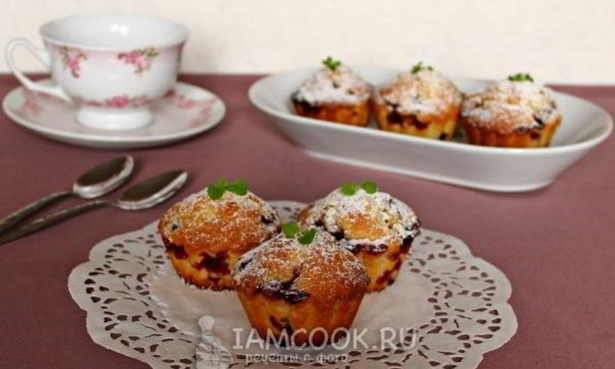 Рецепт маффинов с черной смородиной