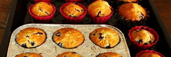 маффины с черной смородиной