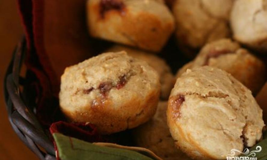 Рецепт маффинов с джемом и арахисовым маслом
