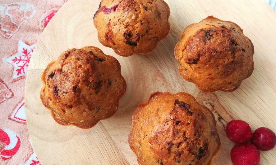 Рецепт маффинов с шоколадом и вишней