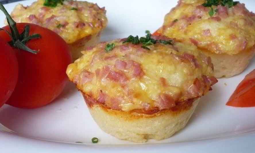 Рецепт маффинов с сыром и ветчиной из дрожжевого теста