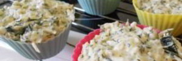 маффины с зеленью и сыром