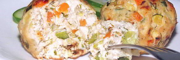 мясные маффины с овощами