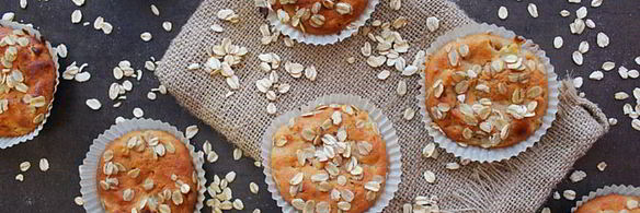 овсяные маффины с яблоками