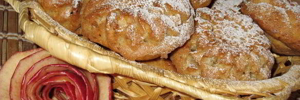 постные яблочные маффины с курагой