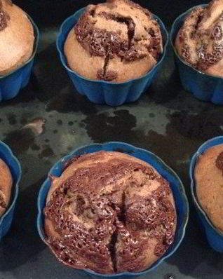 Ржаные маффины с шоколадом