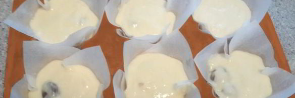 вишневые маффины со сливками