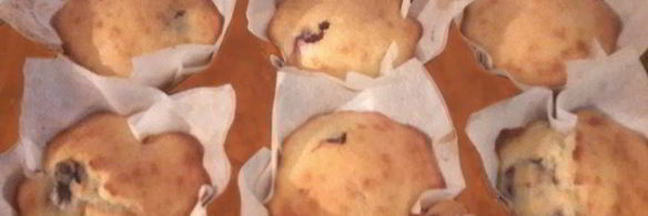 вишневые маффины со сливками