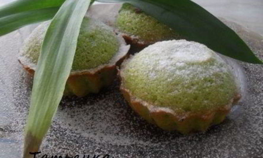 Рецепт зеленых маффинов с чаем матча