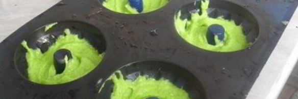 зеленые маффины с чаем матча