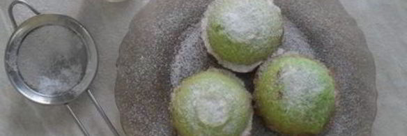 зеленые маффины с чаем матча