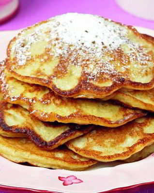 Бананово-творожные оладьи