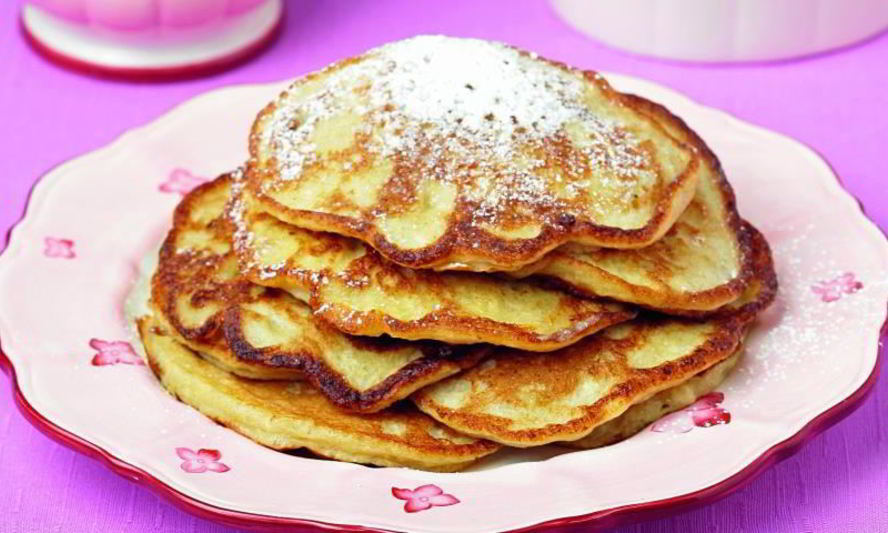 Рецепт бананова-творожных оладьи