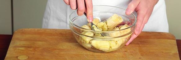 бананово-творожные оладьи