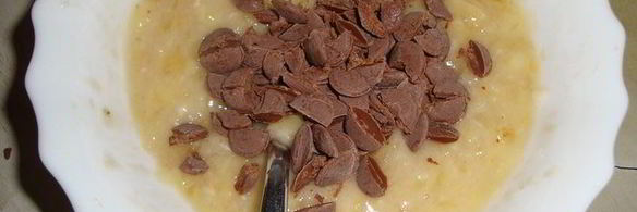 банановые оладушки с шоколадом