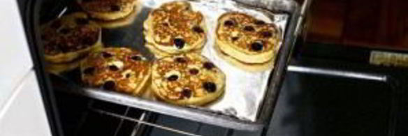 черничные оладьи с йогуртом