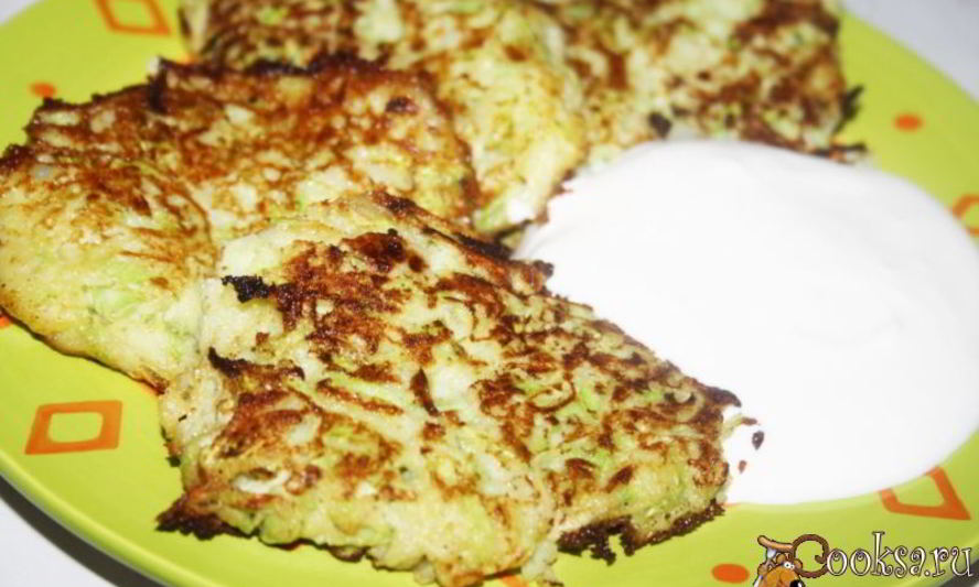 Рецепт кабачковых оладий с кукурузной мукой