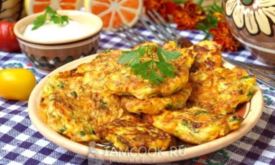 Рецепт кабачковых оладий с морковью
