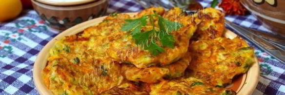 кабачковые оладьи с морковью