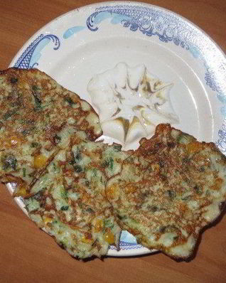 Капустные оладьи