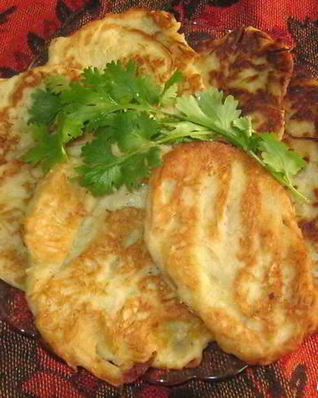 Карти — оладьи из лука-порея