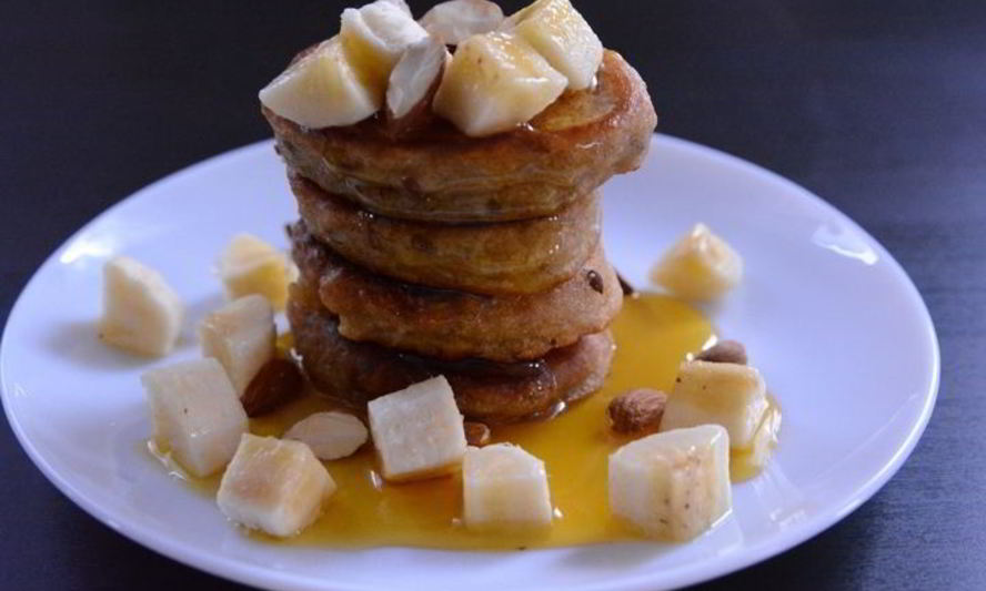 Рецепт кукурузных оладушек с бананами