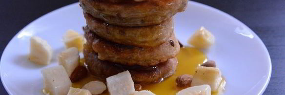 кукурузные оладушки с бананами