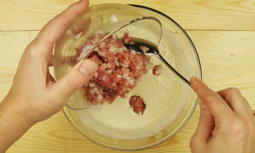 Рецепт мясных оладий