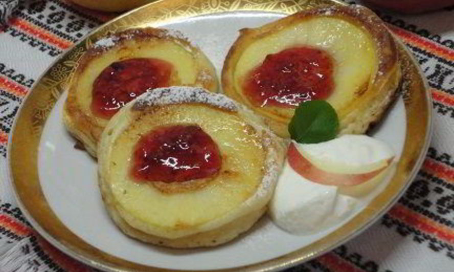Рецепт оладушек с яблочками