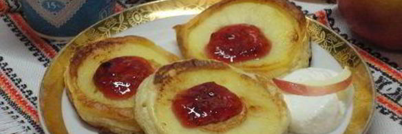 оладушки с яблочками
