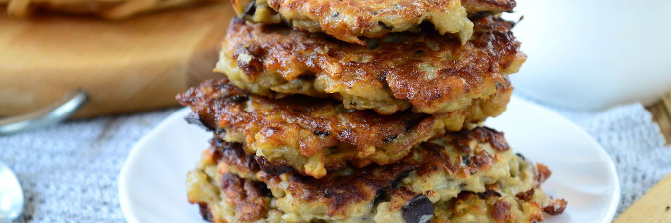 Оладьи из баклажанов и картофеля