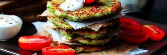 оладьи из брокколи и сыра пармезан