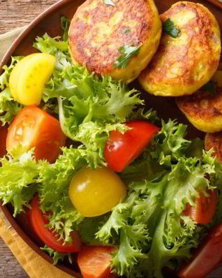 Оладьи из кабачков с гороховой мукой