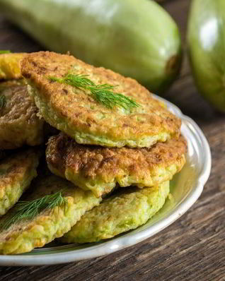 Оладьи из кабачков с хлопьями