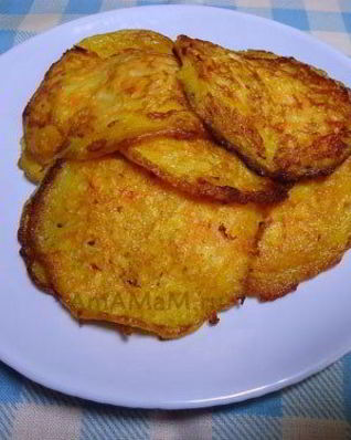 Оладьи из кабачков с обжаренной морковью