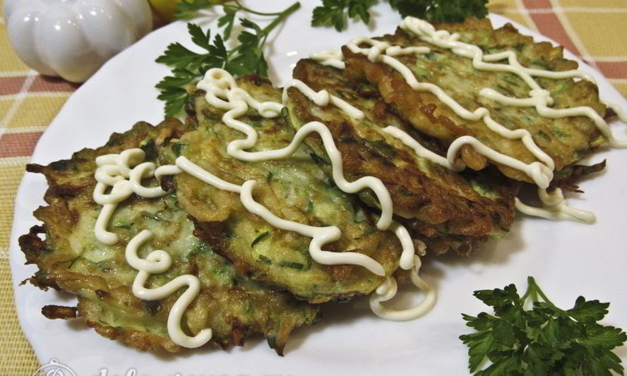 Рецепт оладий из кабачков с зеленью